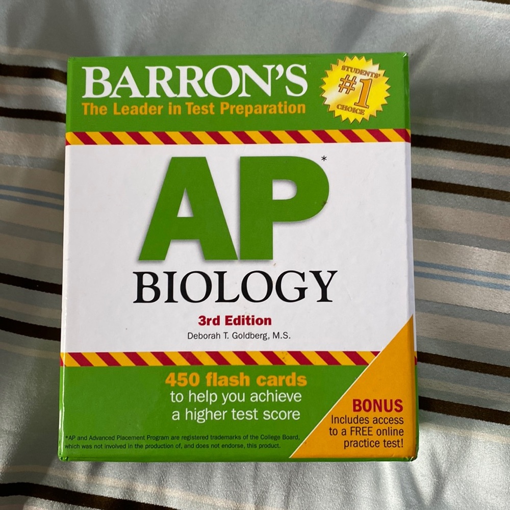 Barron’s AP Biology 3rd edition EUC flash card set
